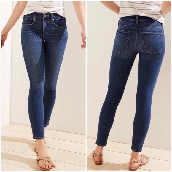 LOFT Denim - Loft Petite Skinny Crop Dark Wash Jeans